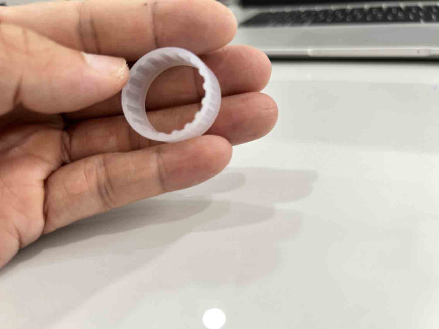 Precisie siliconenstoelenbasis - 0,05 mm tolerantie (wit doorschijnend)